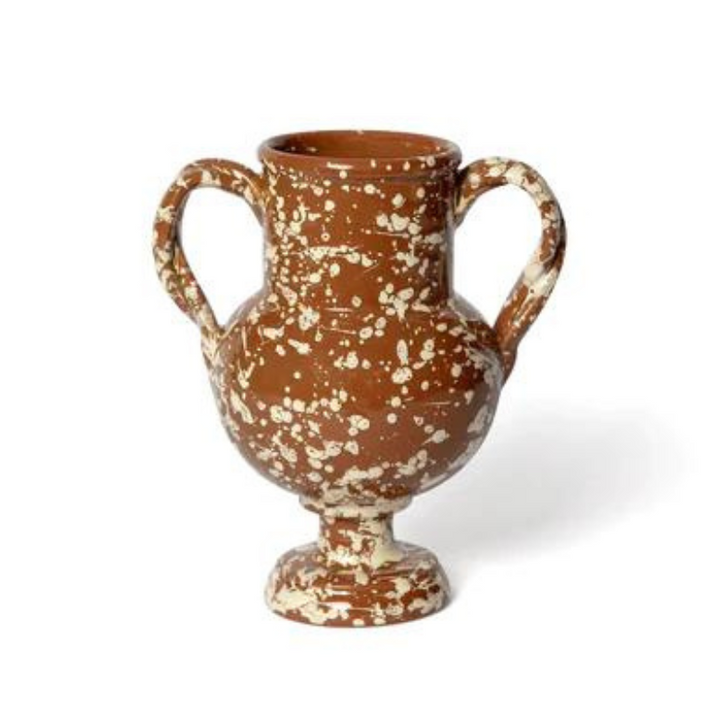 Splatter Verona Vase - Terracotta/Cream