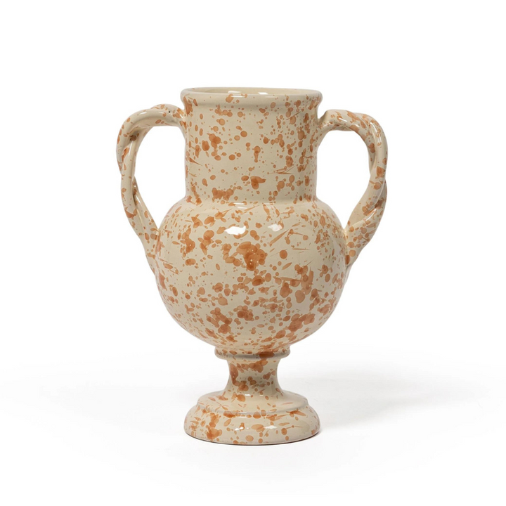 Splatter Verona Vase - Tan/Ivory