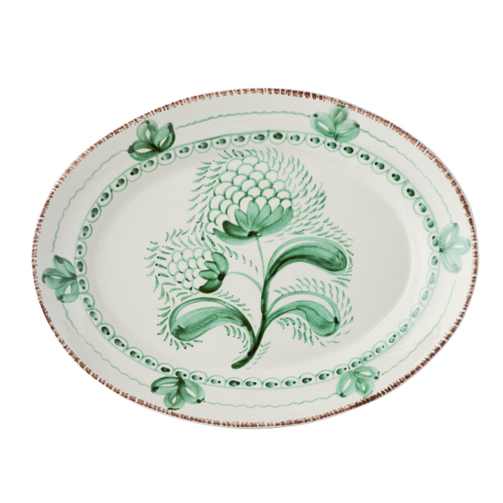 Hydrangea Serving Platter - Green