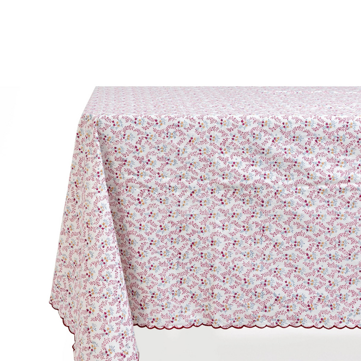 Little Flower Tablecloth - Maroon