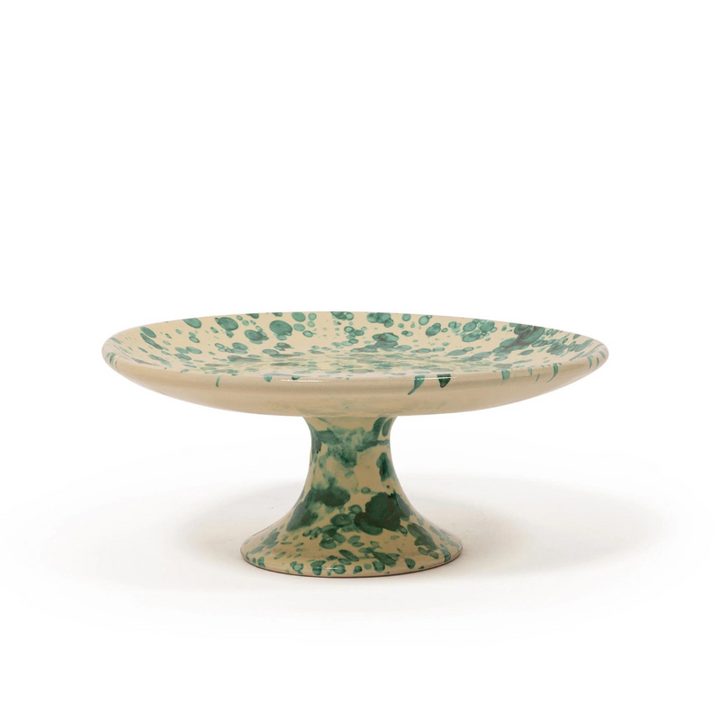Splatter Cake Stand - Yellow/Green