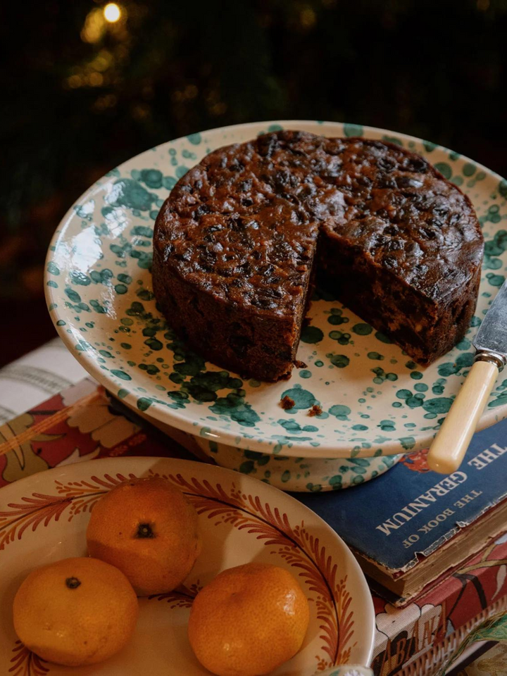 Splatter Cake Stand - Yellow/Green