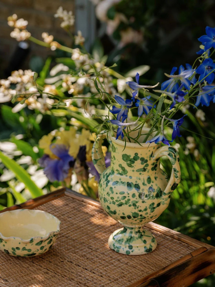 Splatter Verona Vase - Yellow/Green