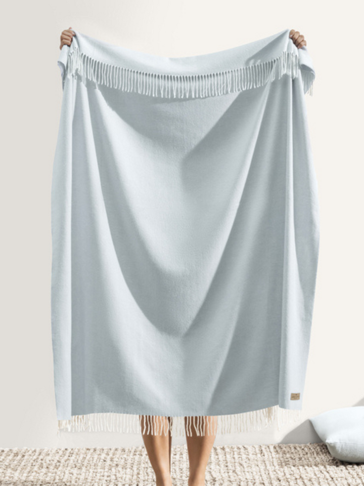 Hydrangea Italian Herringbone Throw