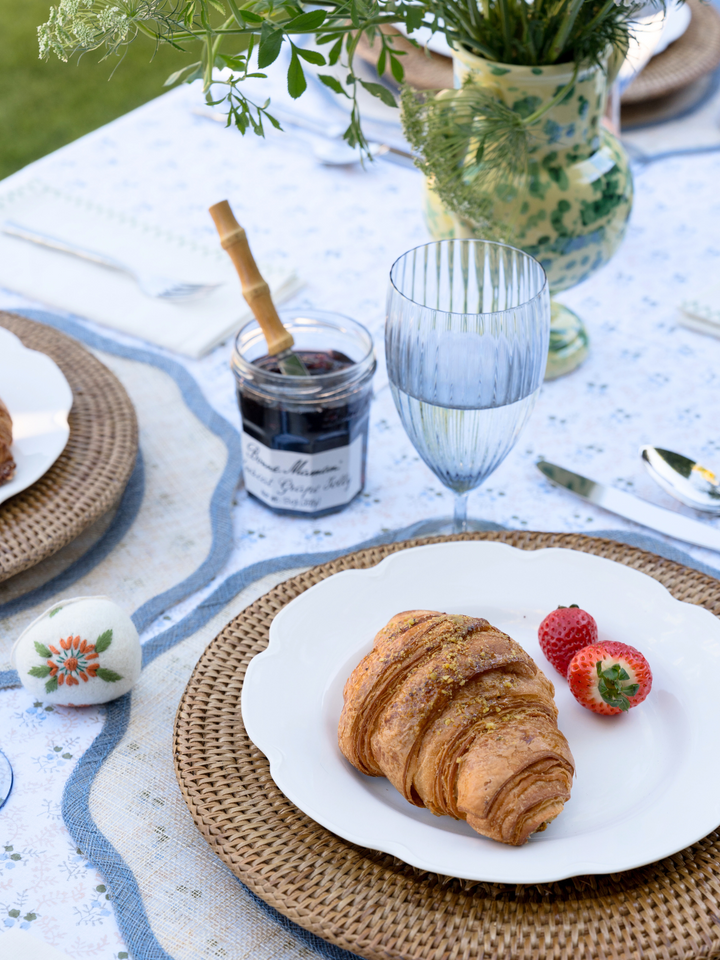 Scalloped Placemats - Pale Blue
