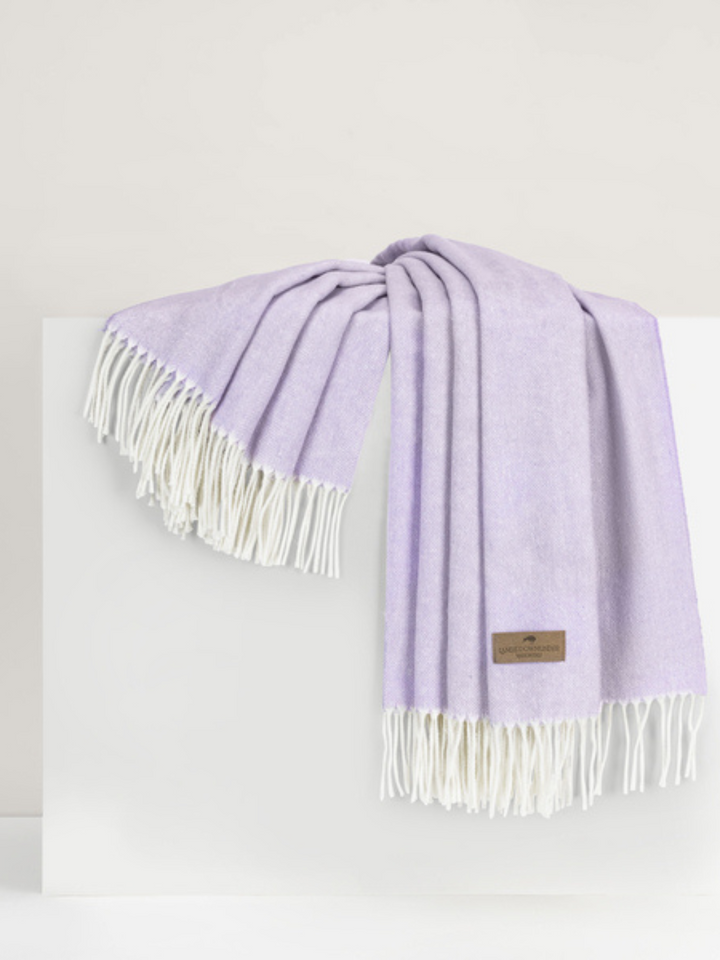 Lilac Italian Herringbone Throw