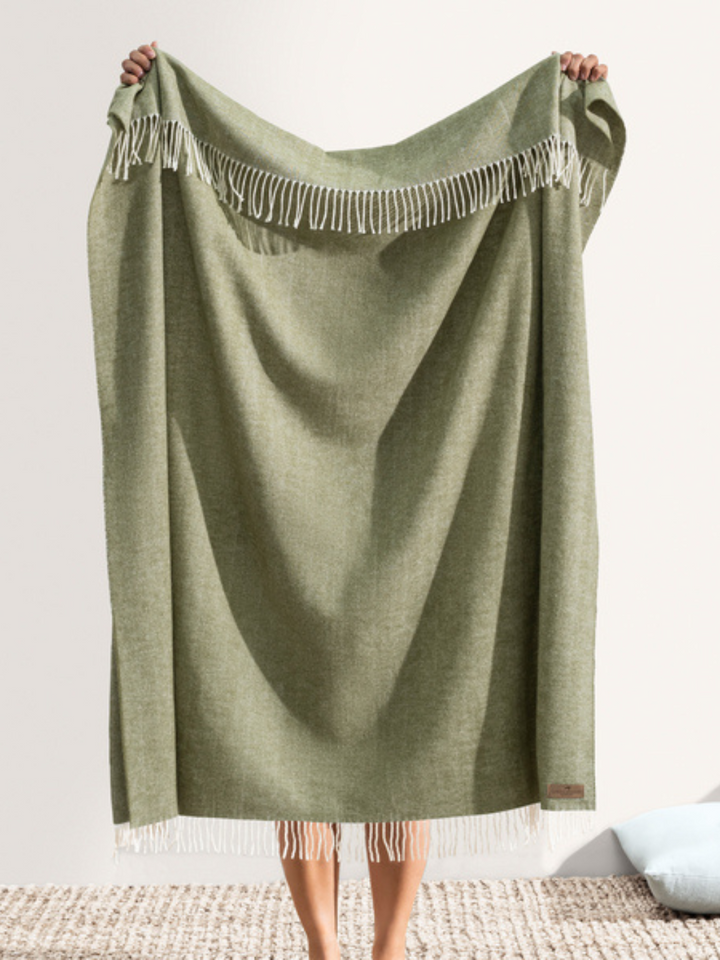 Thyme Italian Herringbone Throw