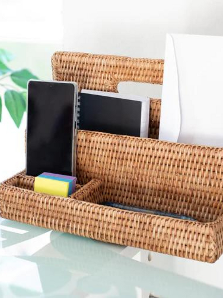 Natural Rattan Organizer