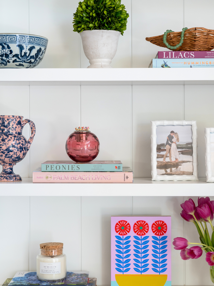 Glossy White Bamboo Photo Frame