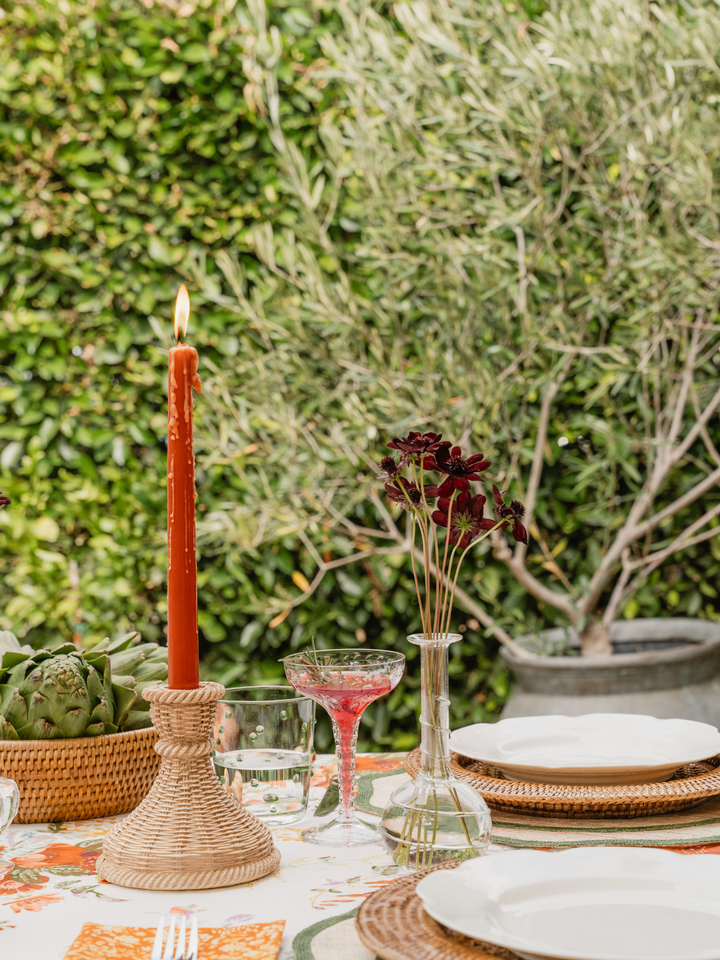 Basket Weave Candlestick Holders