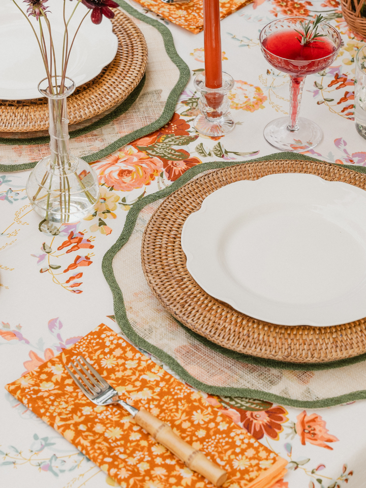 Scalloped Placemats - Green