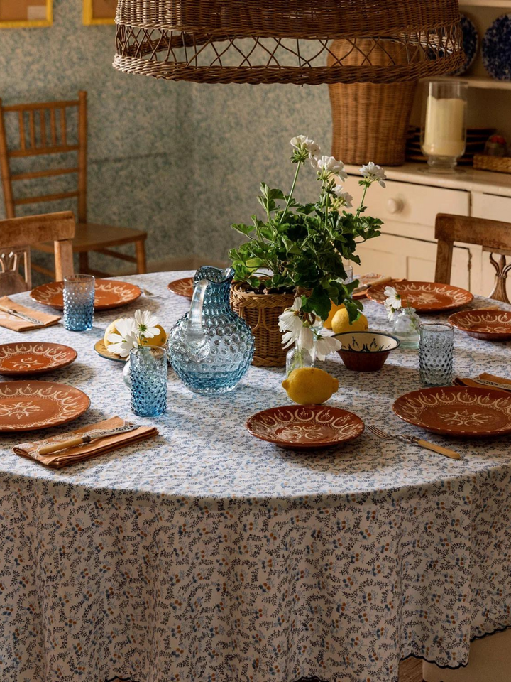 Little Flower Tablecloth - Blue