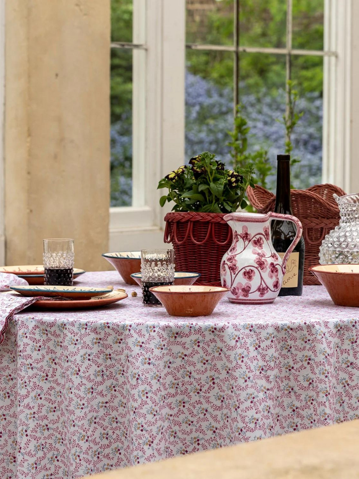 Little Flower Tablecloth - Maroon