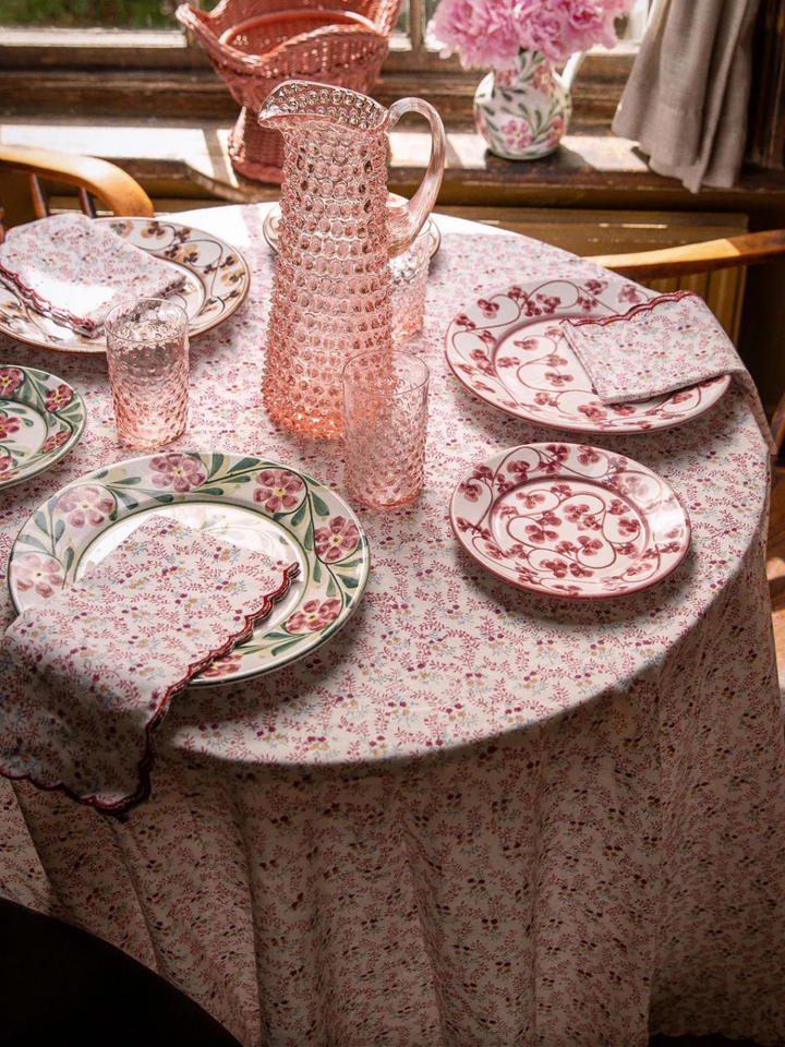Little Flower Tablecloth - Maroon