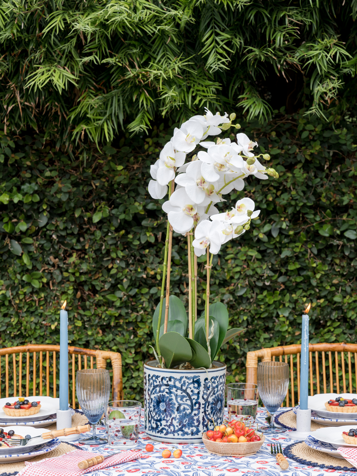 Blue & White Garden Planter