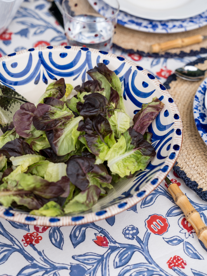 Floral Vine Bowl - Blue