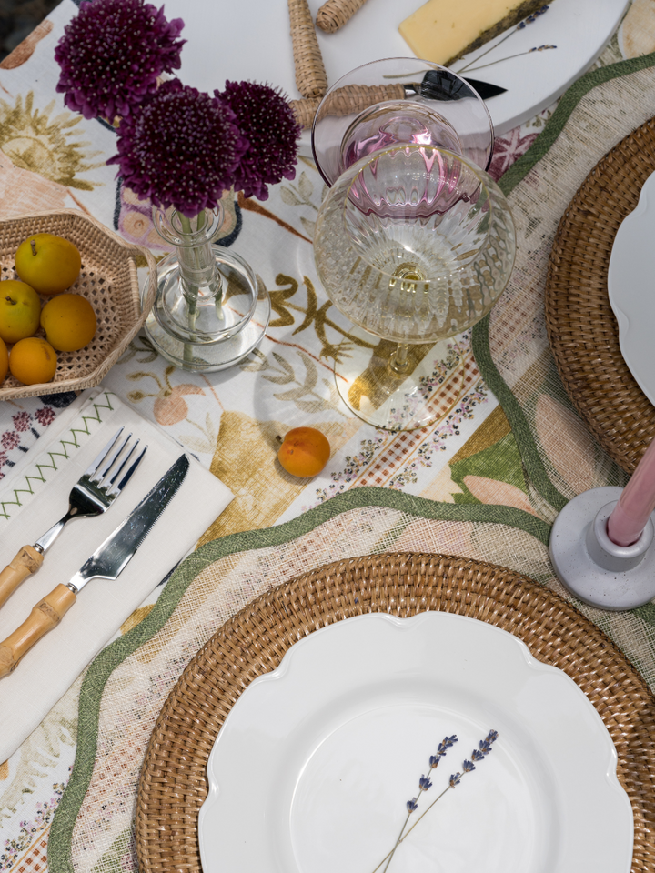 Scalloped Placemats - Green