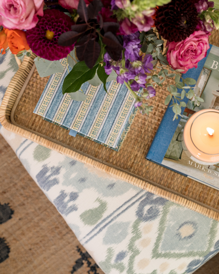 Block-Printed Keepsake Box Set - Spring Bloom Blue