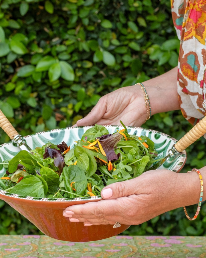 Floral Vine Bowl - Green