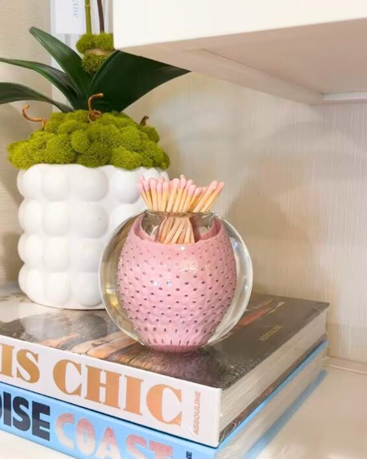 Pink Glass Match Strike