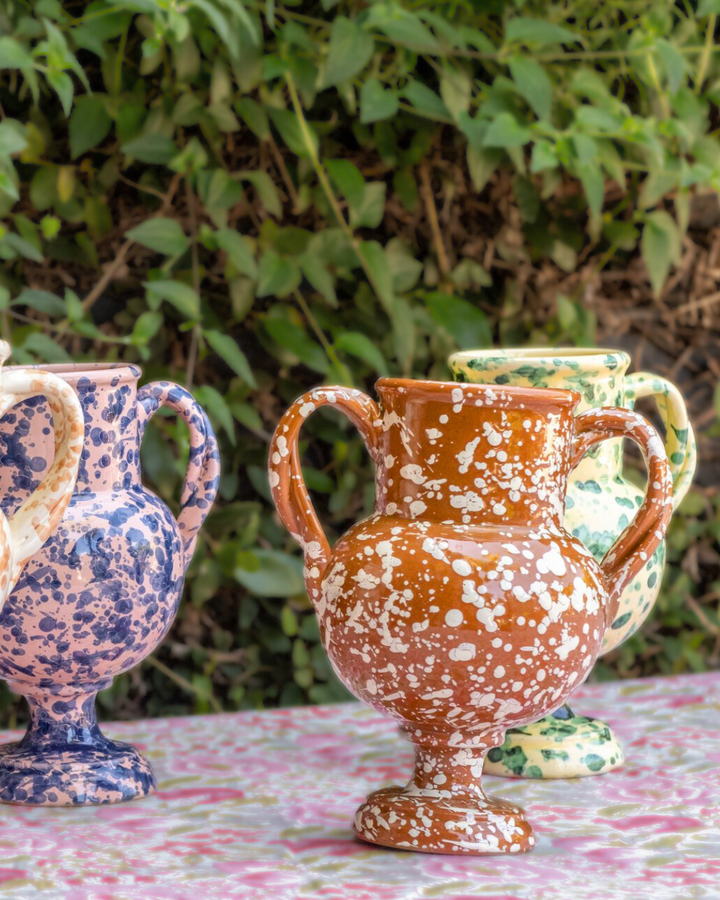 Splatter Verona Vase - Terracotta/Cream