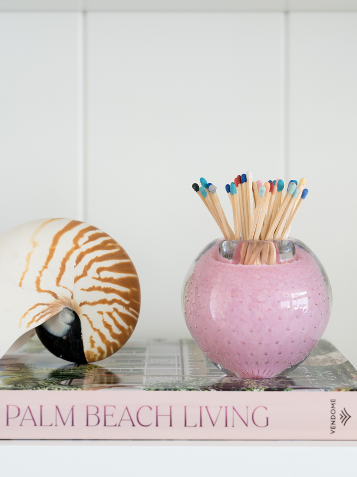 Pink Glass Match Strike