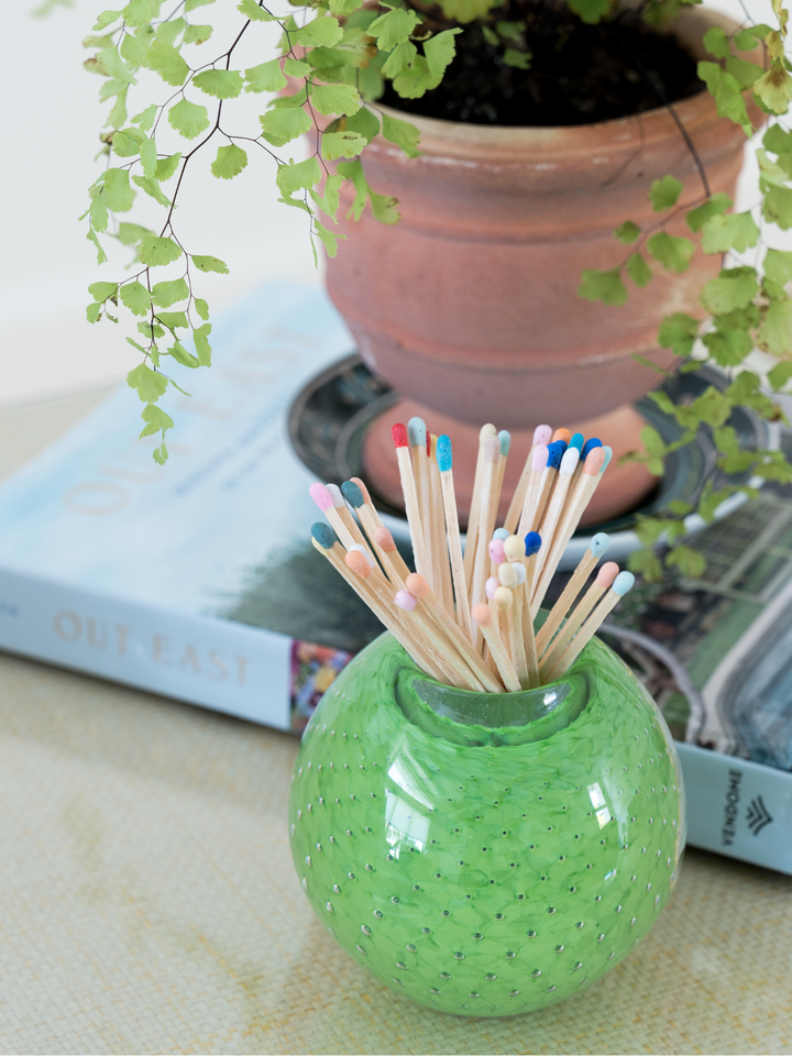 Green Glass Match Strike