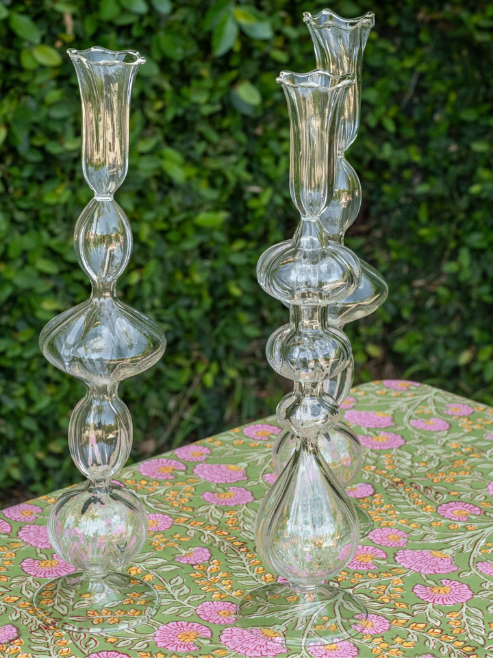 Grand Flat Ball Candlestick Holders