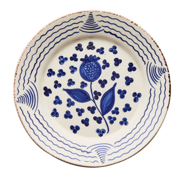Pomegranate Dinner Plates - Blue