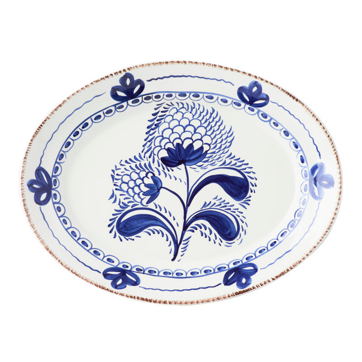 Hydrangea Serving Platter - Blue