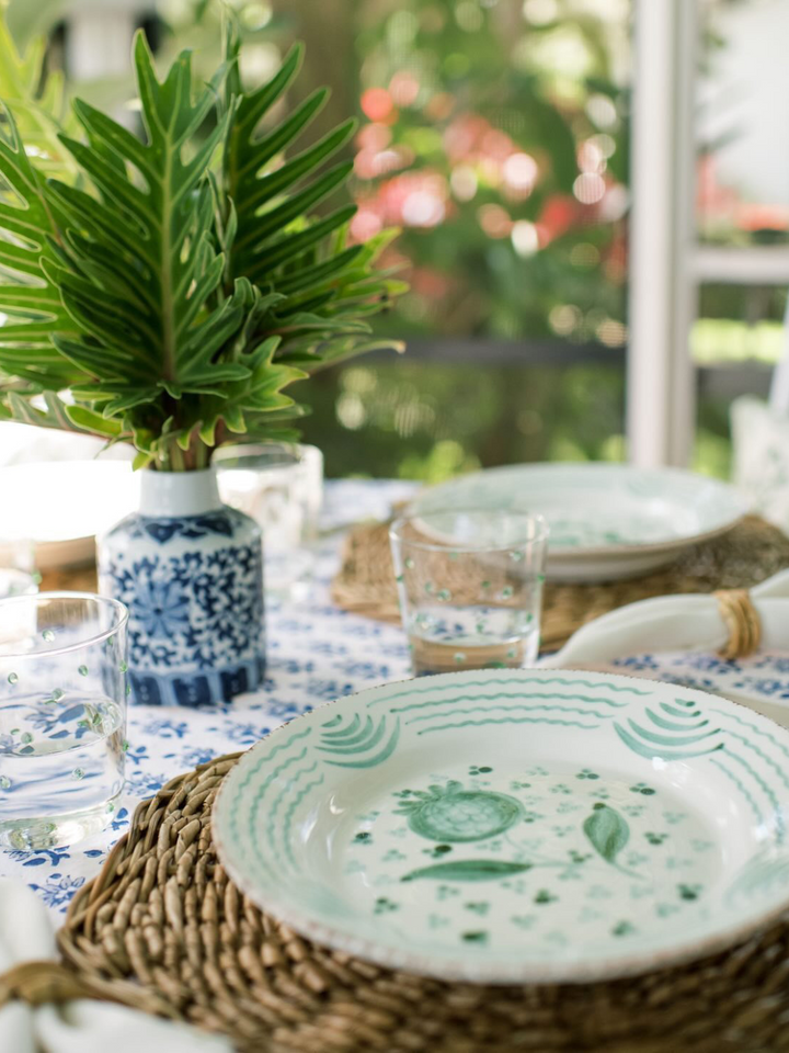 Pomegranate Dinner Plates - Green