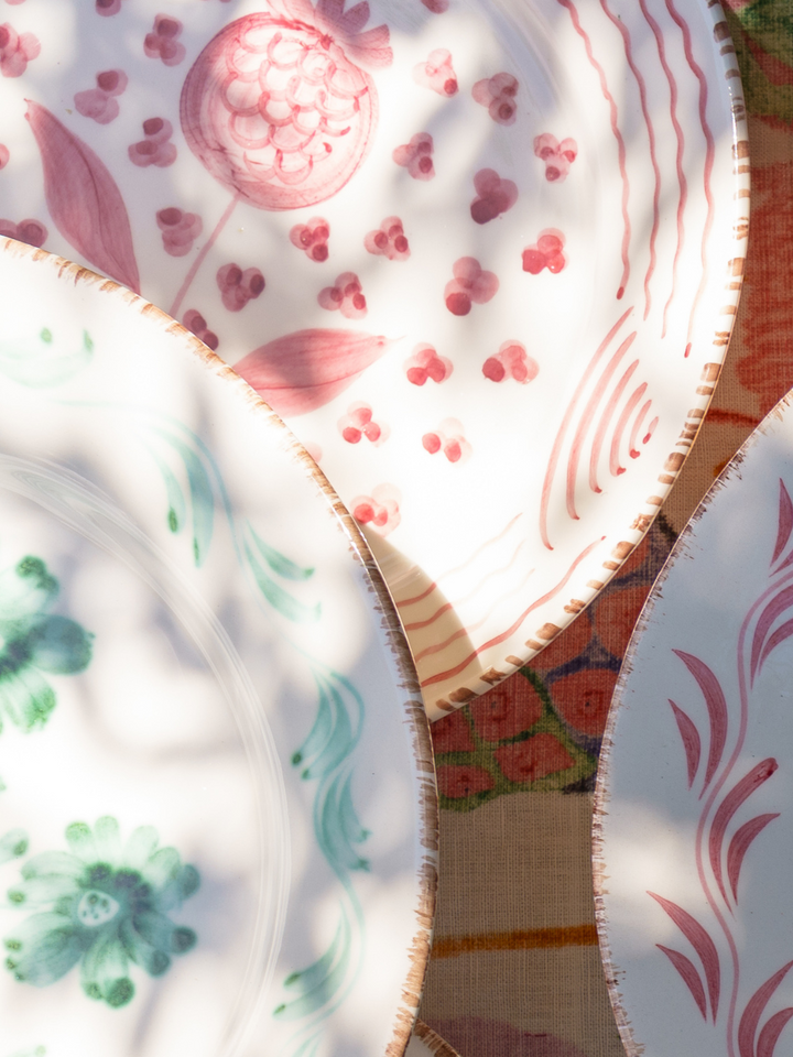 Pomegranate Dinner Plates - Pink