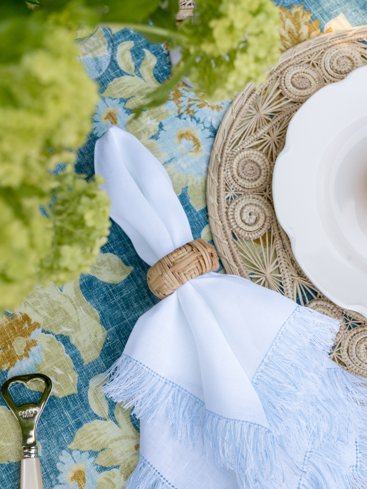 Fringe Napkins - Blue