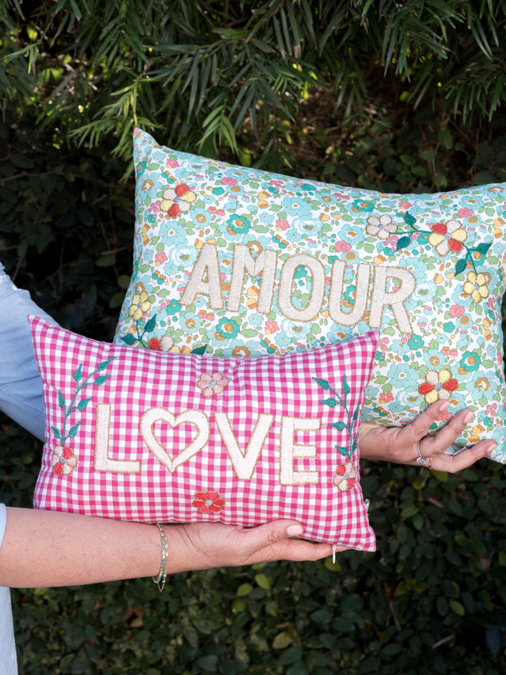 Mini Embroidered Love Pillow