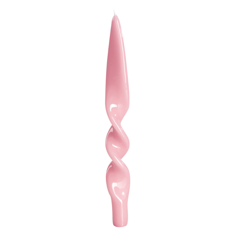 Swirl Candle - Pink - Set of 2
