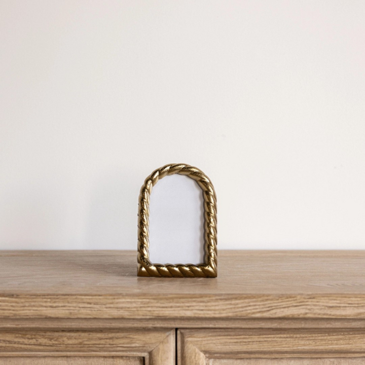 Brushed Brass Photo Frame Arched