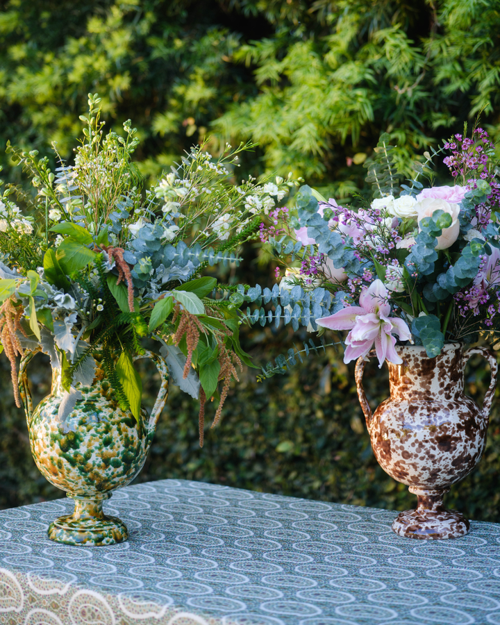 Splatter Handled Vase - Brown