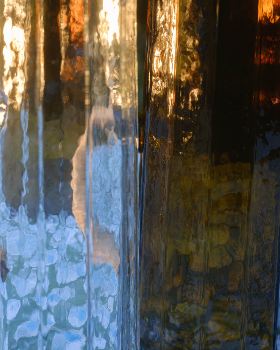 Hammered Glass Pitcher - Brown