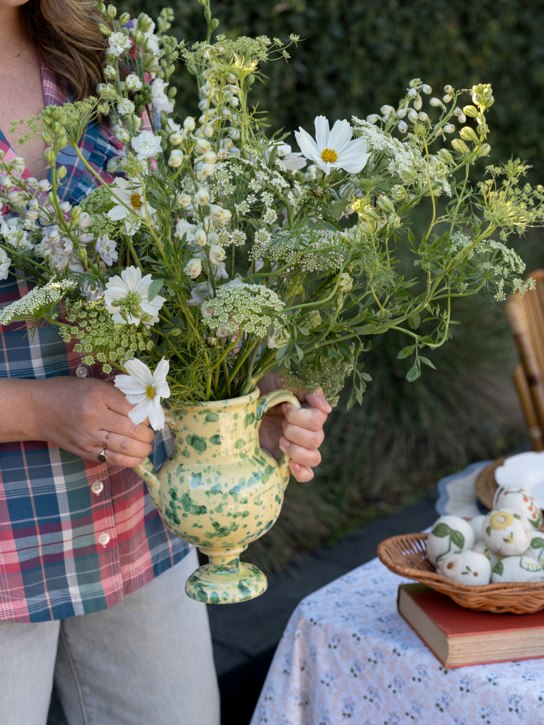 Splatter Verona Vase - Yellow/Green