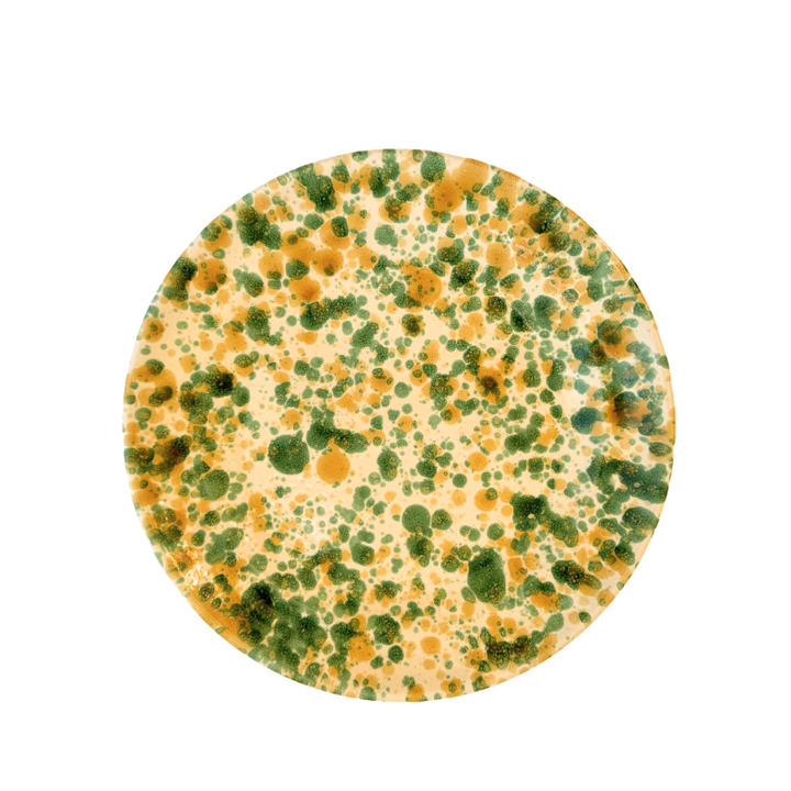 Splatter Dinner Plates - Yellow/Green