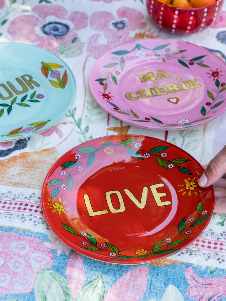 Hand-Painted Love Plate