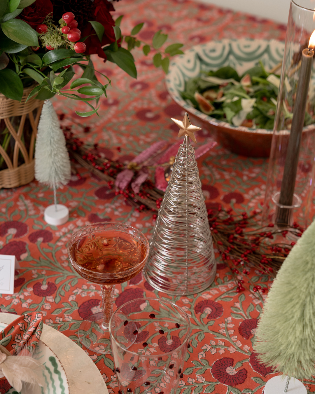 Couleur Nature Cactus Flower Tablecloth - Thumbnail 3