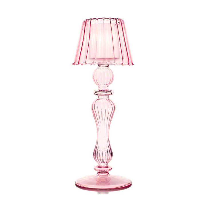 Tea Light Table Lamp - Pink