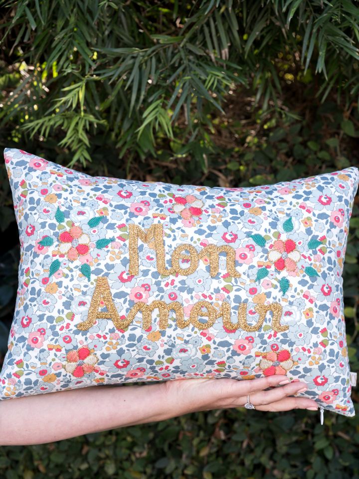 Liberty Embroidered Mon Amour Pillow