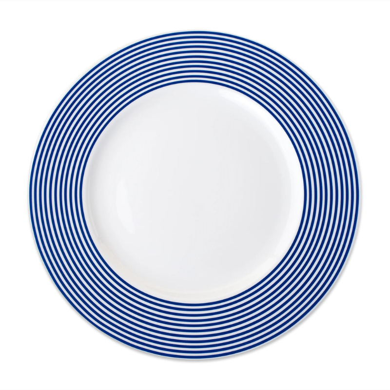 Newport Striped Dinner Plate - Blue