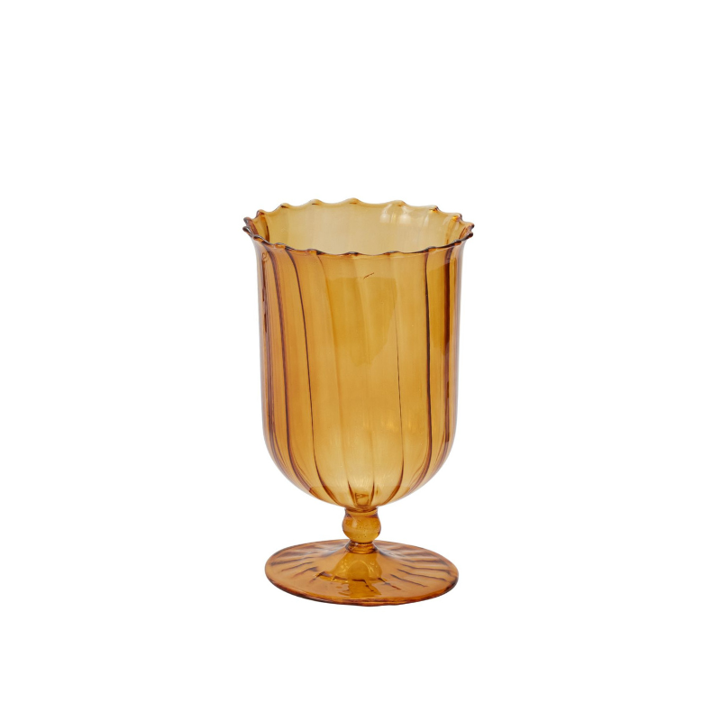 Amber Waves Footed Vase
