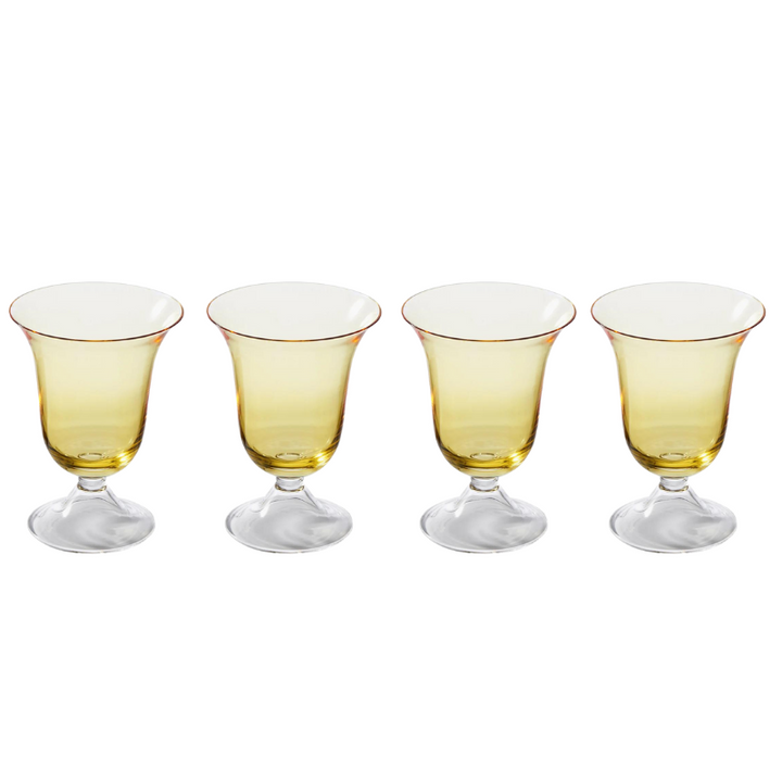 Claire Water Glasses - Yellow