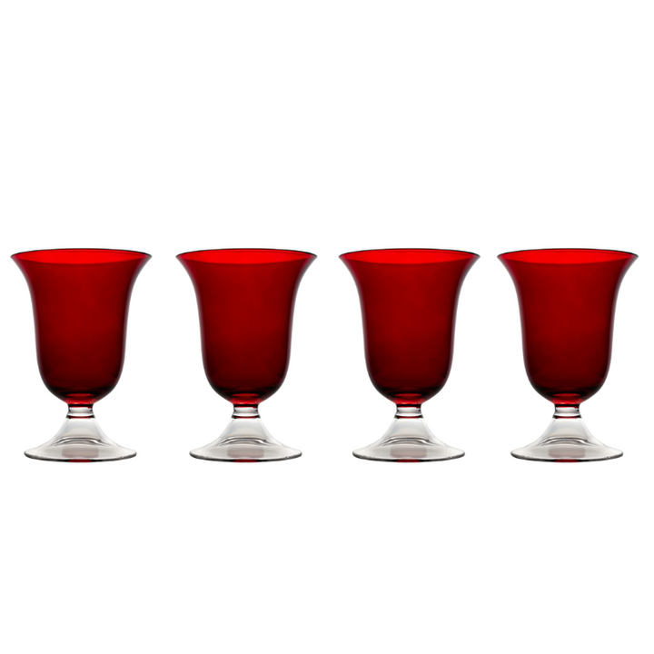 Claire Water Glasses - Red
