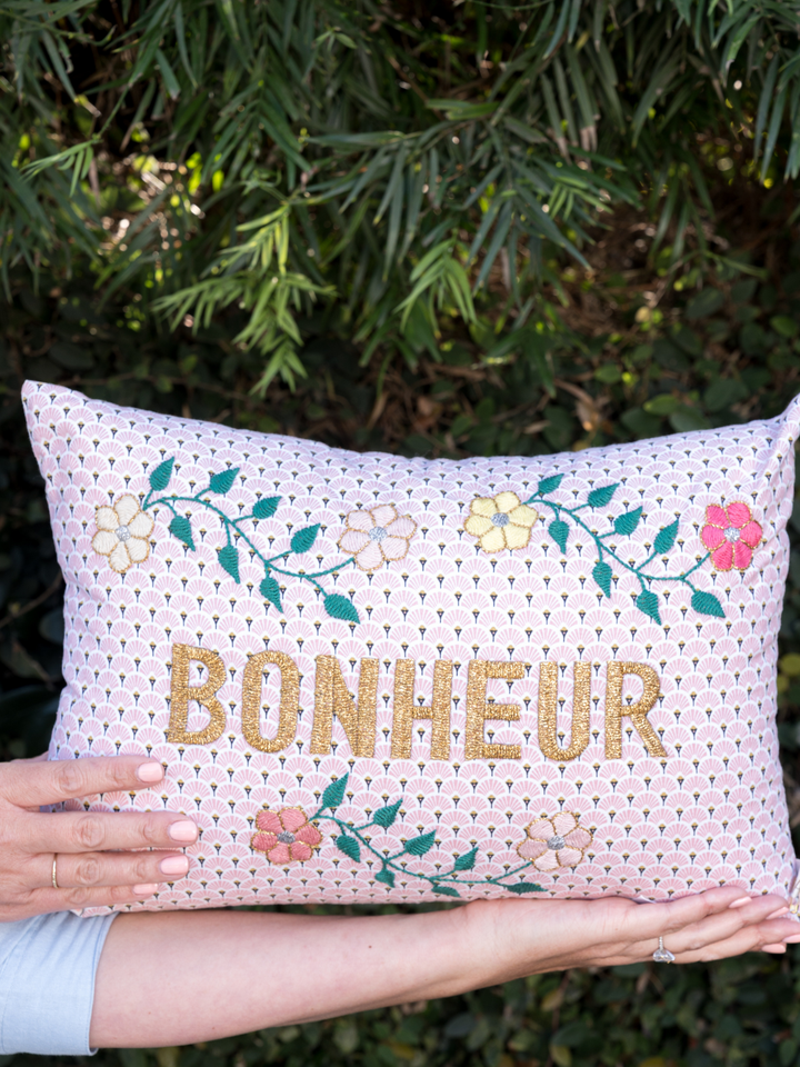 Liberty Embroidered Bonheur Pillow