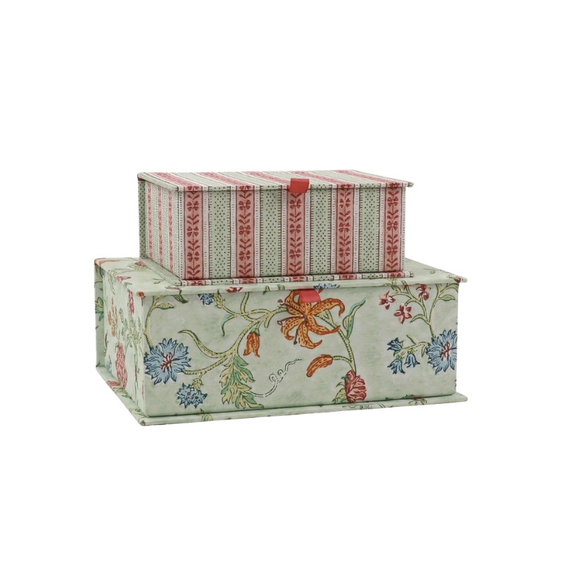 Keepsake Box Set - Floral & Stripe